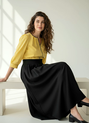 Платье красивое длинное с карманами clocolor