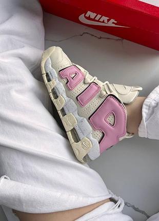 Nike air more uptempo cream pink