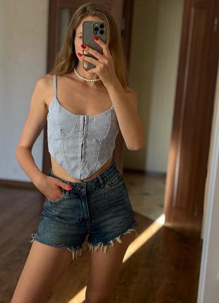 Стильно безшовный топ размер м  бюстгалтер трендовий базовий топ-корсет розмір м вільвет в рубчик