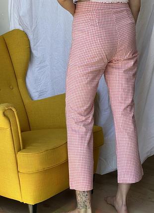 Брюки zara рожеві теплі кюлоти