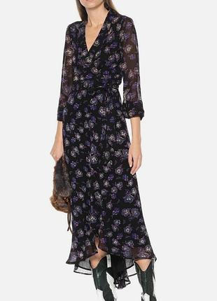 Длинное платье на запах от ganni