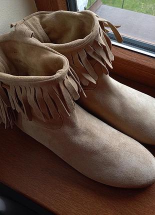 Ботинки twinset beige suede оригинал новые р.41 натуральная замша