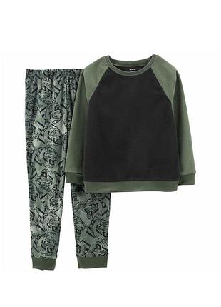 Новая теплая пижама carter's kid 2-piece tiger loose fit fuzzy pjs