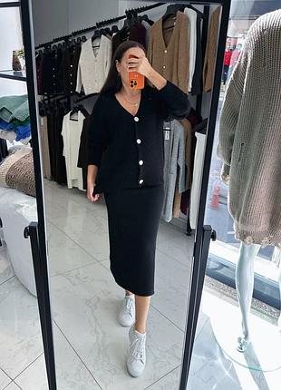 Женский костюм двойка вязаный юбка и кофта,спідниця і кофта двійка вʼязаний