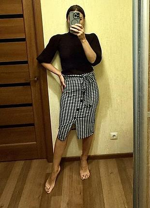 Спідниця олівець в гусячу лапку