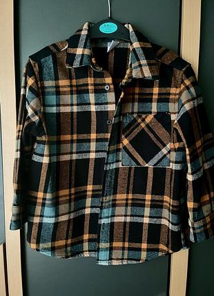 Тепла та стильна сорочка на хлопчика