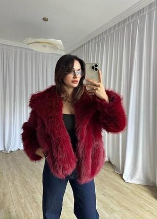 Шуба бордова