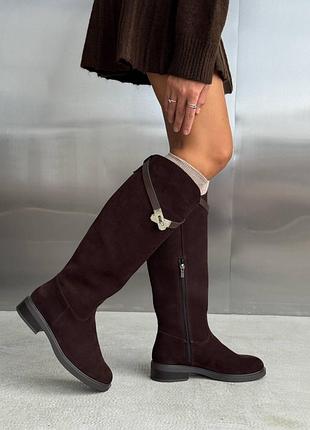 Замшевые сапоги