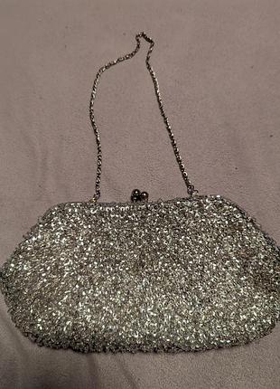 Серебряный фемуар в пайетках и бисере