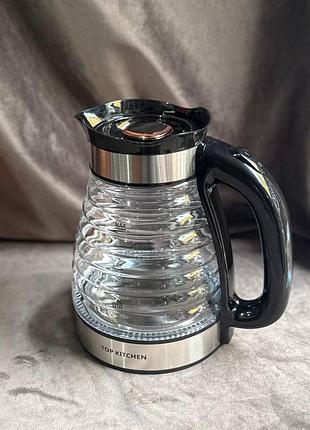 Электрочайник top kitchen tk00236 стеклянный 2 л 2400 вт прозрачный