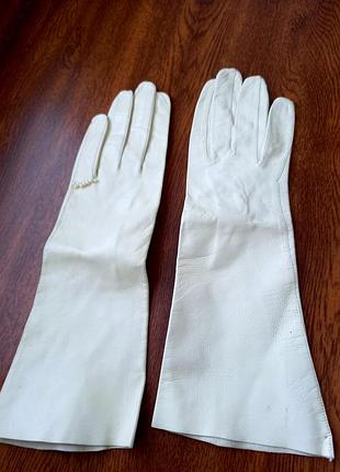 Кожаные (лайковые) женские  перчатки  (италия) , размер 6,1/2