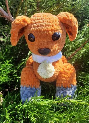 Амигуруми.игрушка ручной работы. вязаная собачка