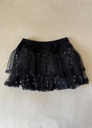 Черная готическая юбка living dead souls y2k