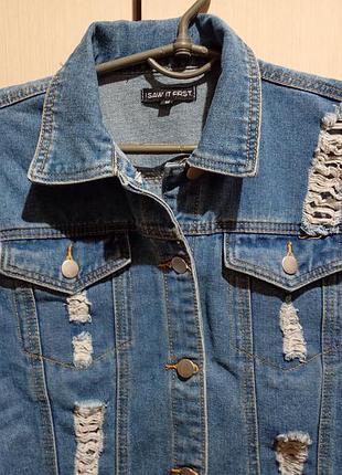 Куртка/ветровка джинсовая женская, размер м/л.