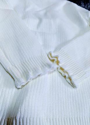 Свитер молочный с начесом для девочки 🤍🐑 2