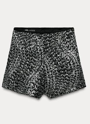Лімітована колекція. святкові, дуже стильні шорти з високою посадкою від іспанського бренду zara.