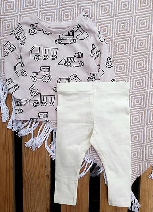 Набор реглан и лосины на мальчика 6-9 месяцев 🐰