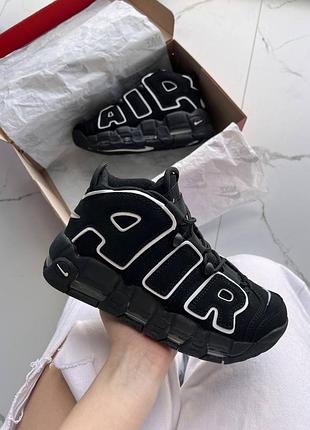 Кросівки nike air more uptempo black white