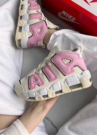 Кроссовки nike air more uptempo cream pink