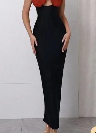 💃 эффектное вечернее платье с красными розами