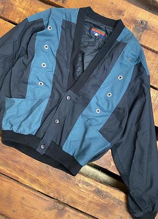 Чоловіча куртка (бомбер) Gordon bennett (гордон бент-флр ідеал оригінал чорно-зелена)