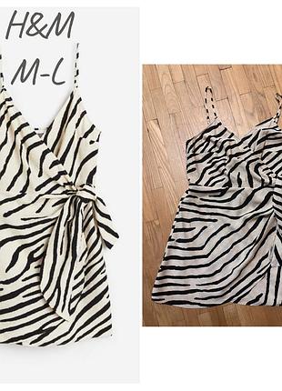 Літня міні-сукня в анімалістичний принт від бренду h&m