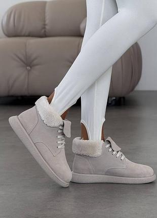 Зимние замшевые ботинки barefoot