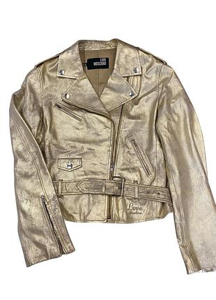 Куртка з натуральної шкіри love moschino