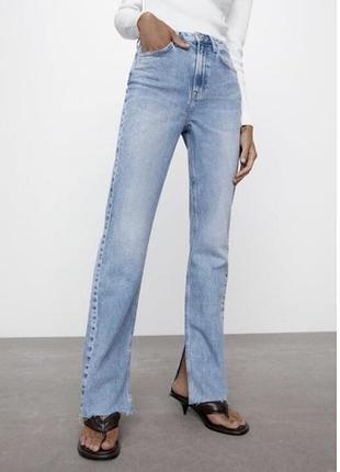 Джинси з розрізами zara на високий зріст, розмір 50-52 (арт1740)