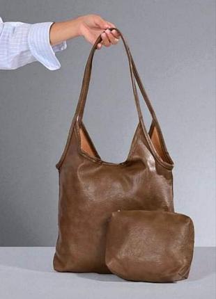 Сумка жіноча + косметичка. екошкіра.