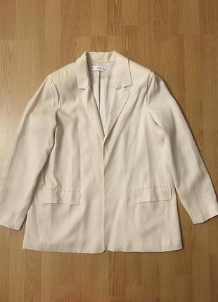 Піджак mango кремовий розмір l