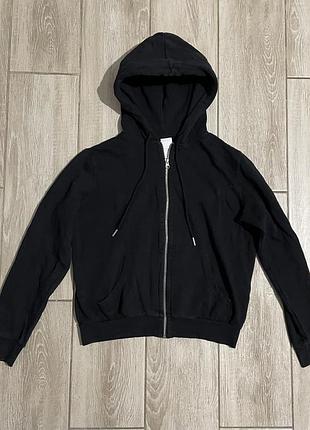 Зипка зип, кофта с капюшоном, черная, оригинал