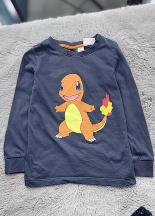 Лонгслів реглан кофта покемон h&m для хлопчика 3-4 роки
