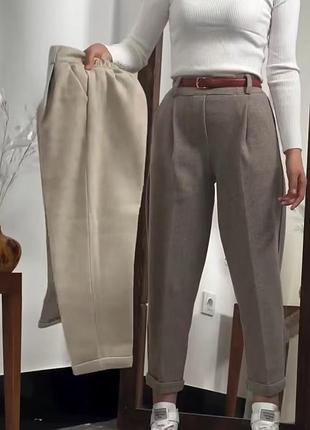 Шерсть турция брюки в стиле мом