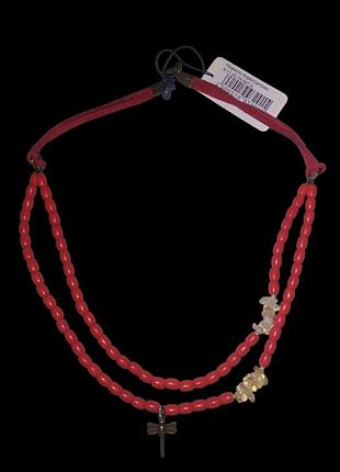 Ожерелье из натурального коралла и цитрина