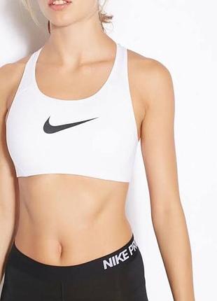 Nike оригінальний білосніжний спортивний топ бра хс