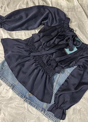 Блуза кофточка от итальянского производителя из атласа