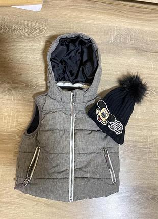 Продам жилет дитячій hm  зріст 104 та шапку