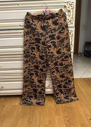 Яскраві принтовані штани в рубчик, zara