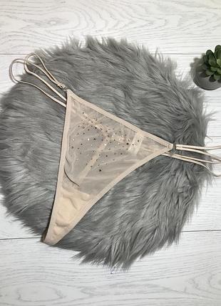 Стрінги з сіточки зі стразами