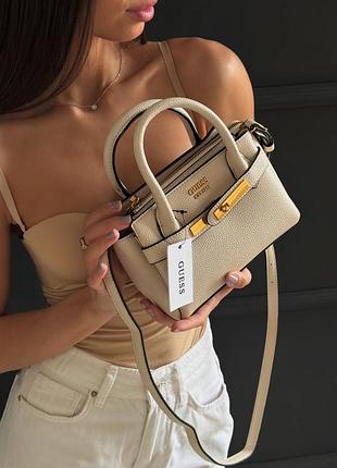 Сумка guess enisa mini бежева
