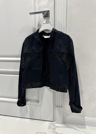 Жакет чорний з паетками