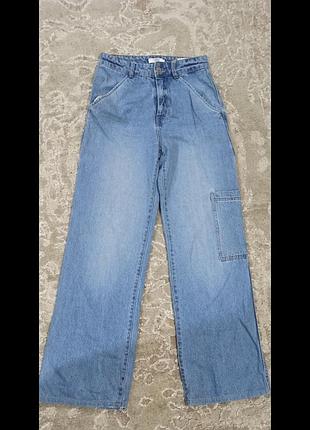 Джинсы широкие карго hm
