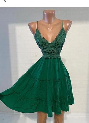 Літня сукня натуральна тканина відкрита спинка