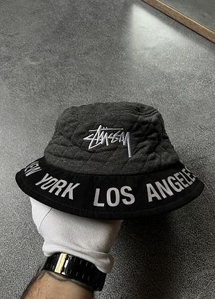 Темно сіра щільна панама stussy оригінал , розмір xs-s сю як нова