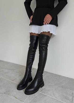 Стильні високі чоботи з якісної екошкіри