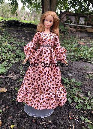 Одяг для ляльки барбі, довга сукня. плаття для ляльок barbie