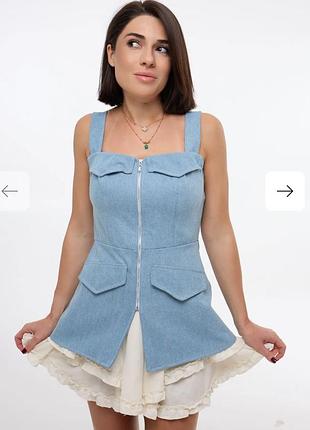 Корсет denim блакитний by nova