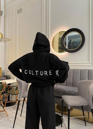 Теплий жіночий спортивний костюм тринитка на флісі