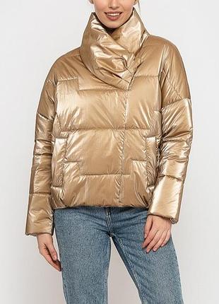 Куртка жіноча демісезонна золота xs